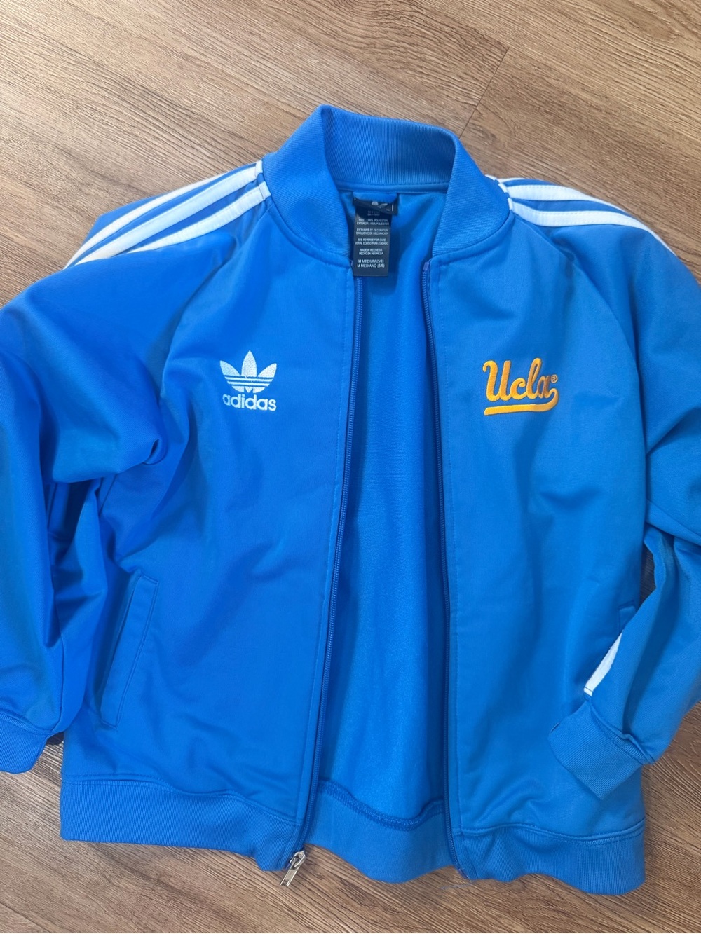 adidas Kids UCLA Royal Blue Track Jacket with Yellow Script 0570